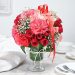 Fresh Live 6 Pink Carnations And 12 Red & 12 Pink Roses Flowers