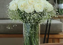 30 Fresh Live White Roses Flowers Bouquet