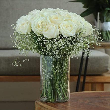 30 Fresh Live White Roses Flowers Bouquet